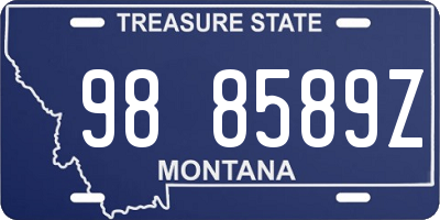 MT license plate 988589Z