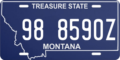 MT license plate 988590Z
