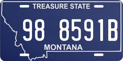 MT license plate 988591B