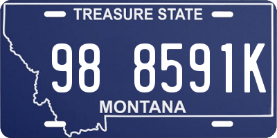 MT license plate 988591K