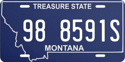 MT license plate 988591S