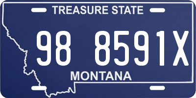 MT license plate 988591X