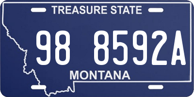 MT license plate 988592A