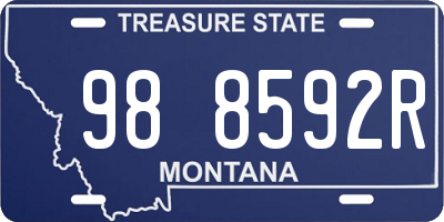 MT license plate 988592R