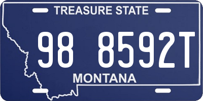 MT license plate 988592T