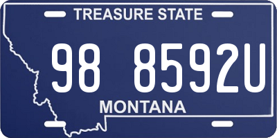 MT license plate 988592U