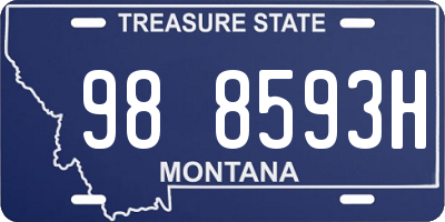 MT license plate 988593H