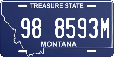 MT license plate 988593M