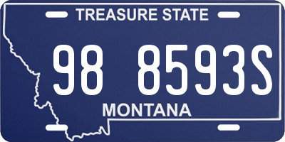 MT license plate 988593S