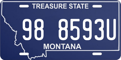MT license plate 988593U