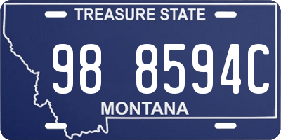 MT license plate 988594C