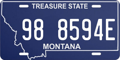 MT license plate 988594E