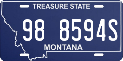 MT license plate 988594S