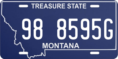 MT license plate 988595G