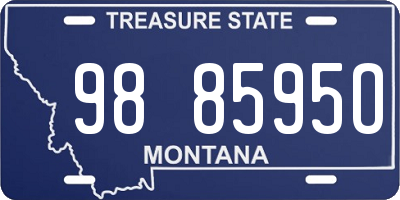 MT license plate 988595O