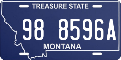 MT license plate 988596A
