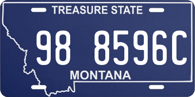 MT license plate 988596C