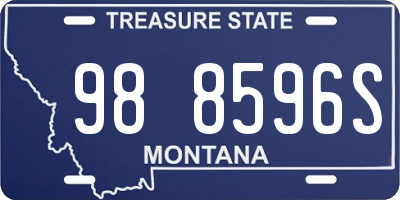 MT license plate 988596S
