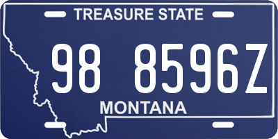 MT license plate 988596Z