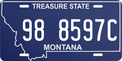 MT license plate 988597C