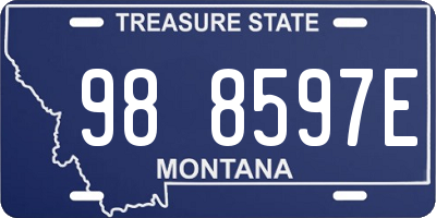 MT license plate 988597E