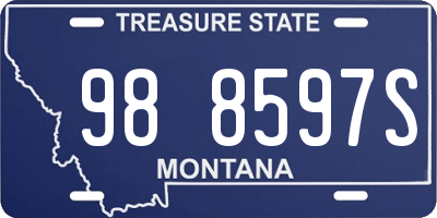 MT license plate 988597S