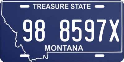 MT license plate 988597X