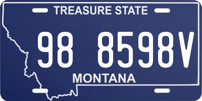 MT license plate 988598V