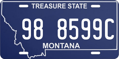 MT license plate 988599C