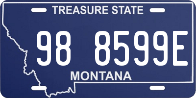 MT license plate 988599E