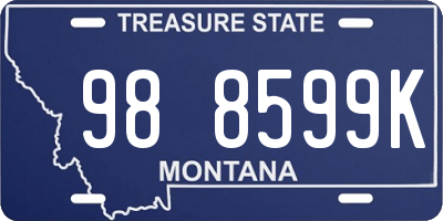 MT license plate 988599K