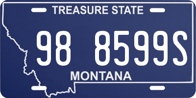 MT license plate 988599S