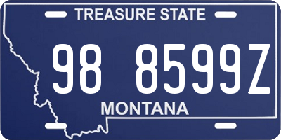 MT license plate 988599Z