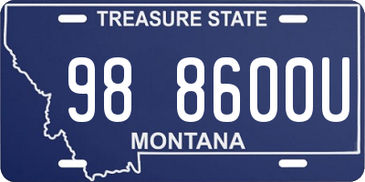MT license plate 988600U