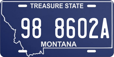 MT license plate 988602A