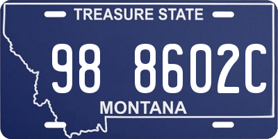 MT license plate 988602C
