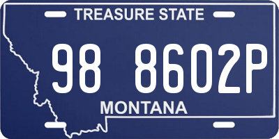 MT license plate 988602P