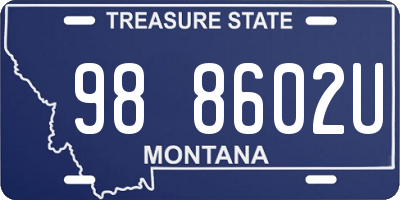 MT license plate 988602U