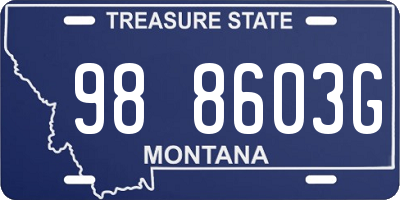 MT license plate 988603G