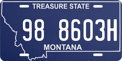 MT license plate 988603H