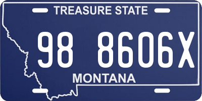 MT license plate 988606X