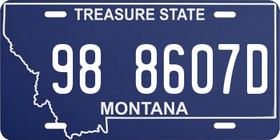 MT license plate 988607D