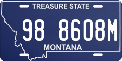 MT license plate 988608M