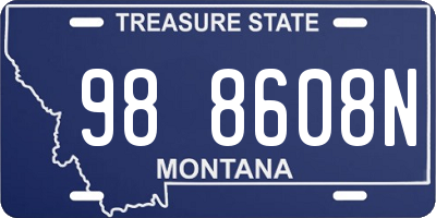 MT license plate 988608N