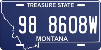 MT license plate 988608W