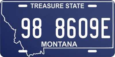 MT license plate 988609E