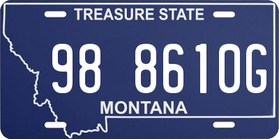 MT license plate 988610G