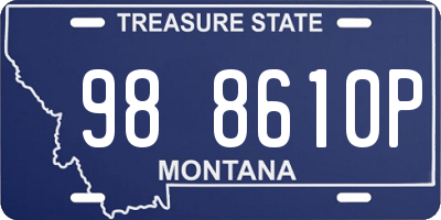 MT license plate 988610P