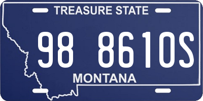MT license plate 988610S