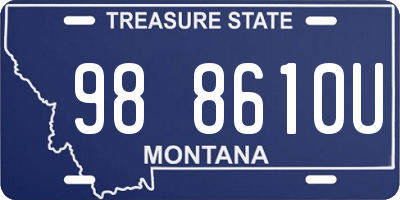 MT license plate 988610U